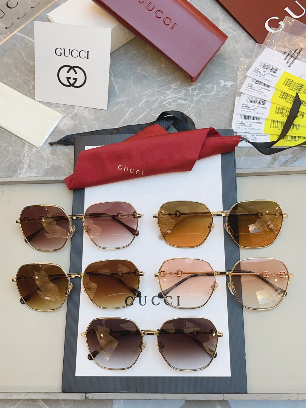 Gucci GG0882SA Square Brown Lens Sunglasses for Men & Women - detail image 8