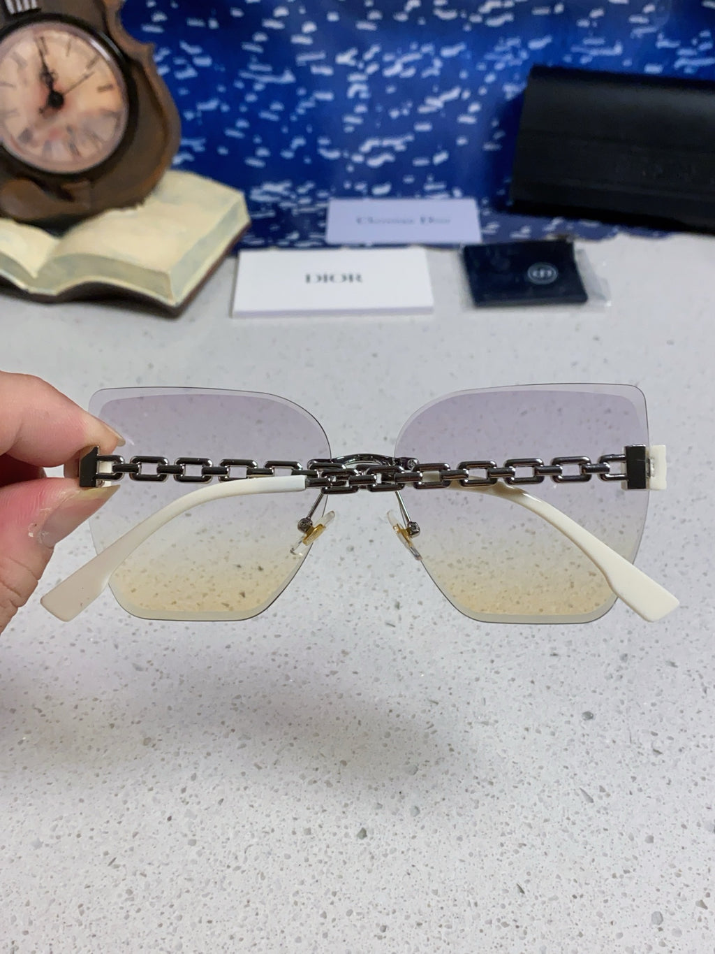 Dior Polarized Fashion Silver Lens Sunglasses for Women - 415498 - detail image 5
