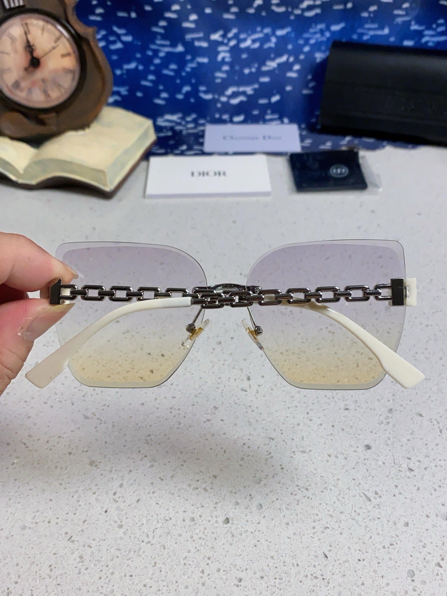 Dior Polarized Fashion Silver Lens Sunglasses for Women - 415498 - detail image 5