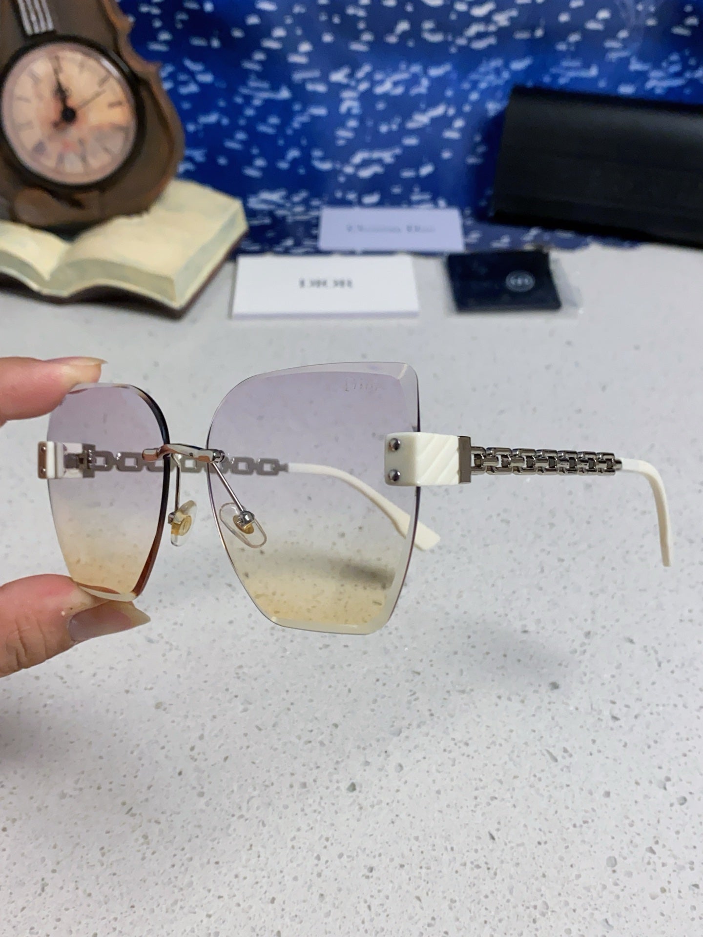 Dior Polarized Fashion Silver Lens Sunglasses for Women - 415498 - detail image 6