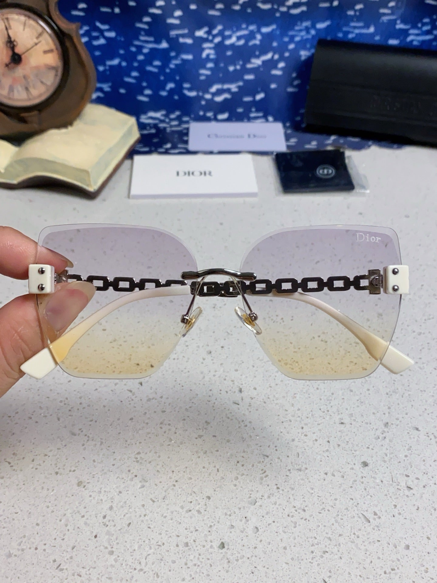 Dior Polarized Fashion Silver Lens Sunglasses for Women - 415498 - detail image 4