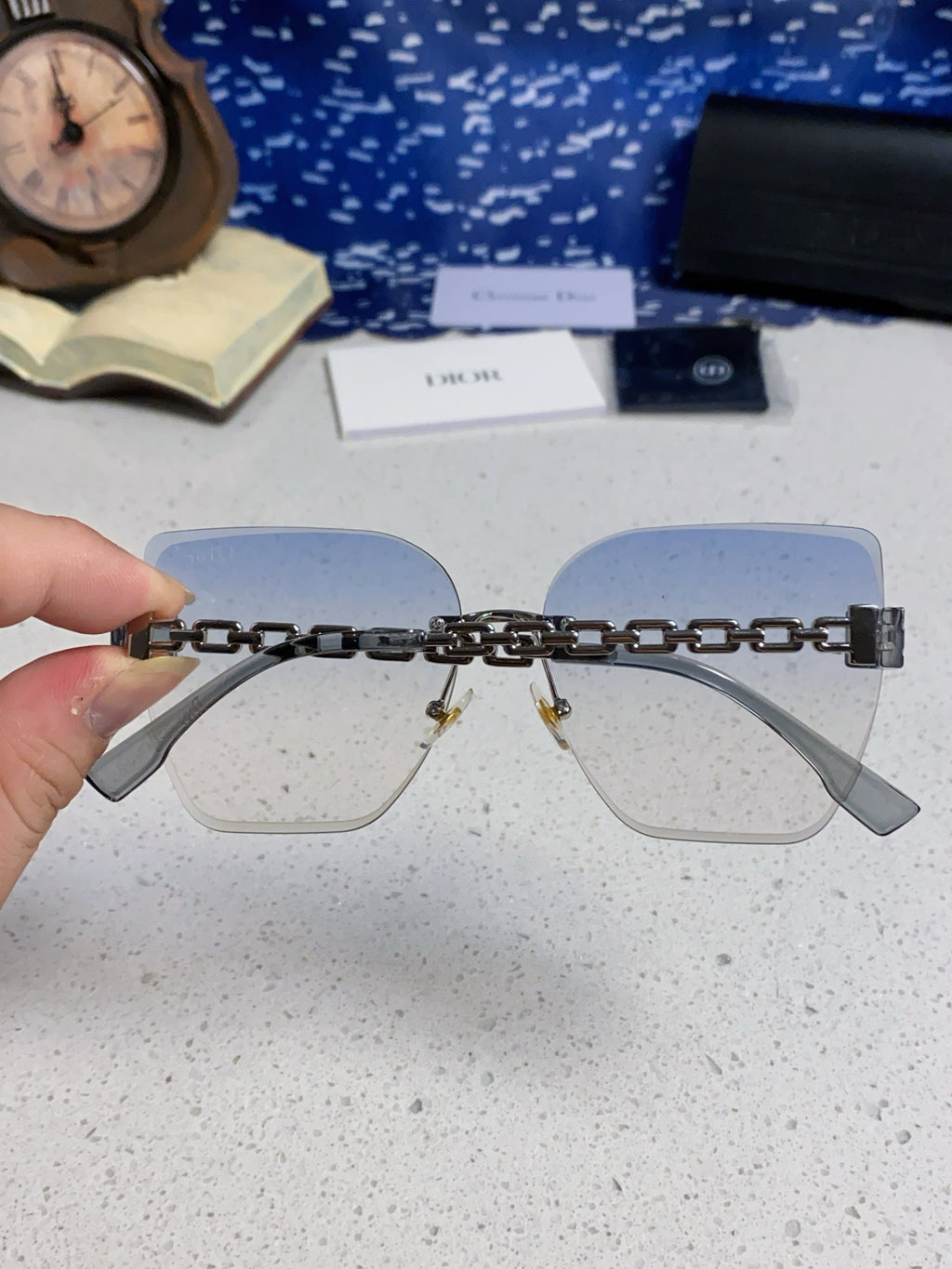 Dior Polarized Fashion Silver Lens Sunglasses for Women - 449089 - detail image 5