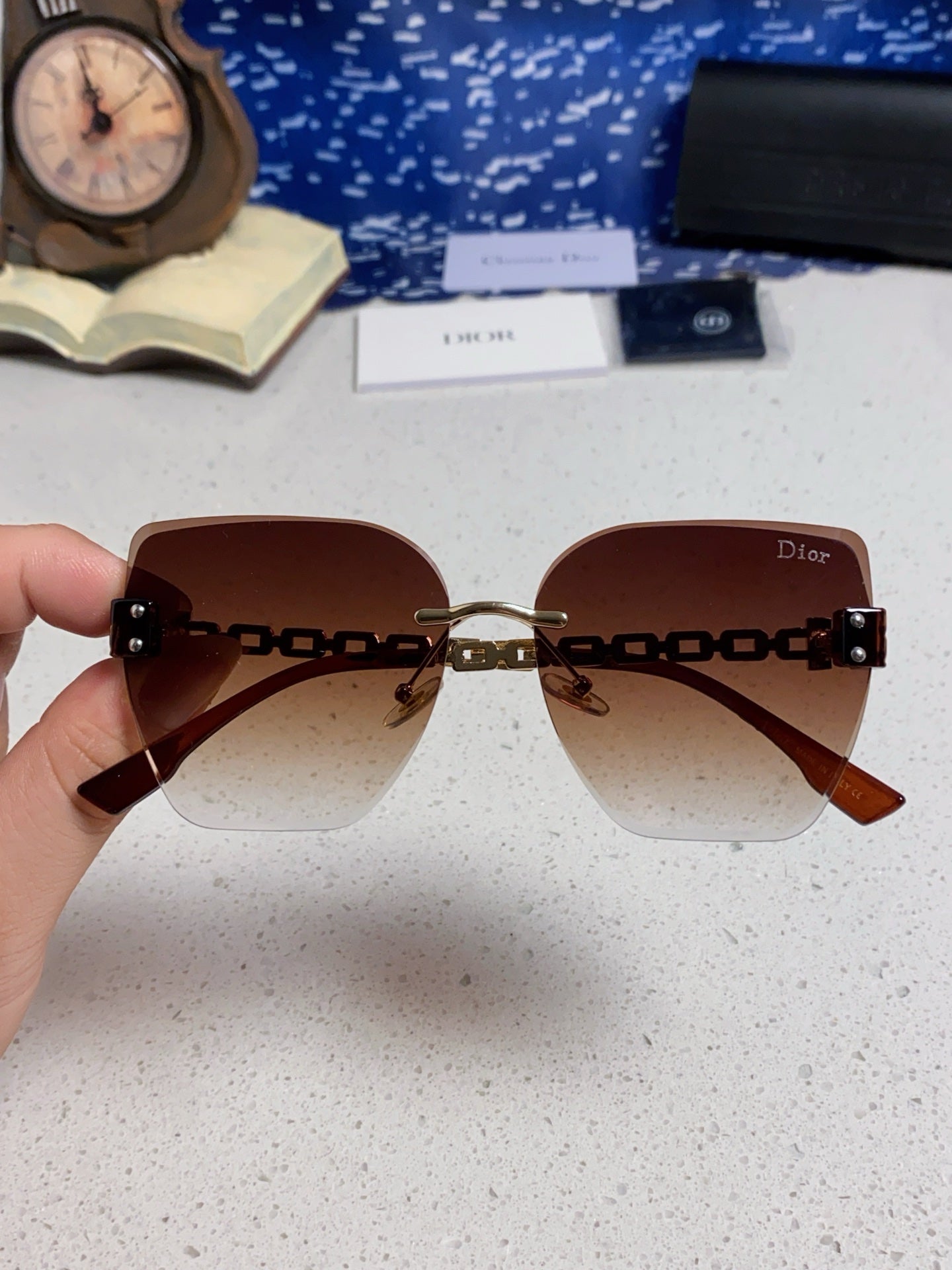 Dior Polarized Fashion Red Lens Sunglasses for Women - 415500 - detail image 4