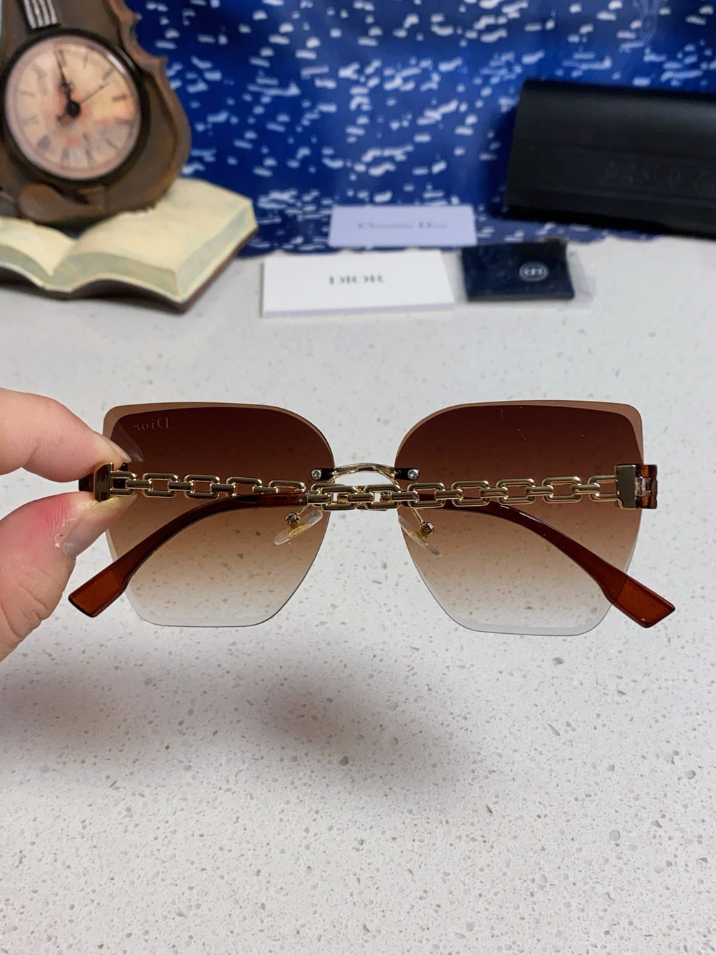 Dior Polarized Fashion Red Lens Sunglasses for Women - detail image 5