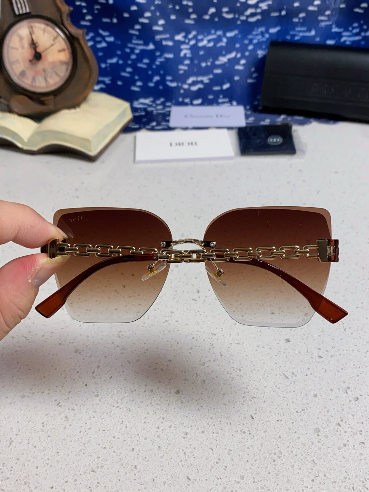 Dior Polarized Fashion Red Lens Sunglasses for Women - detail image 5