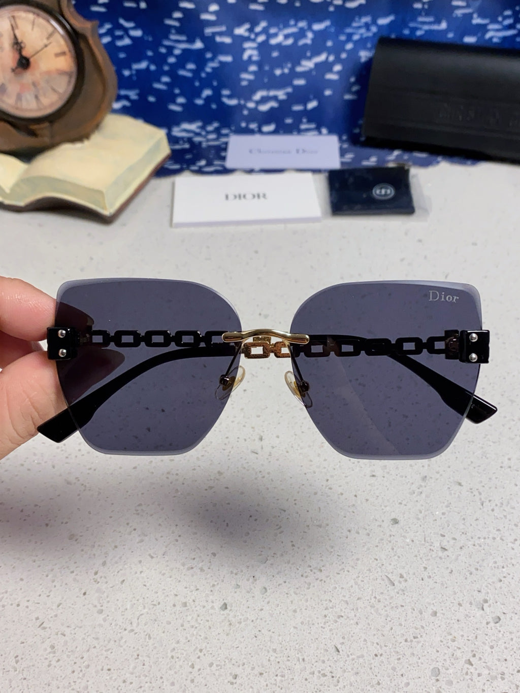 Dior Polarized Fashion Black Lens Sunglasses for Women - 449091 - detail image 4