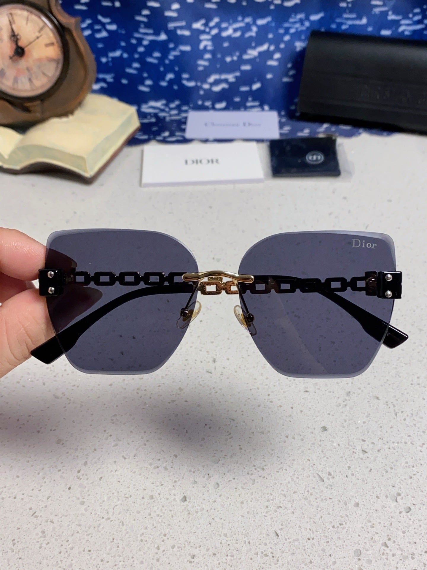 Dior Polarized Fashion Black Lens Sunglasses for Women - 449091 - detail image 4