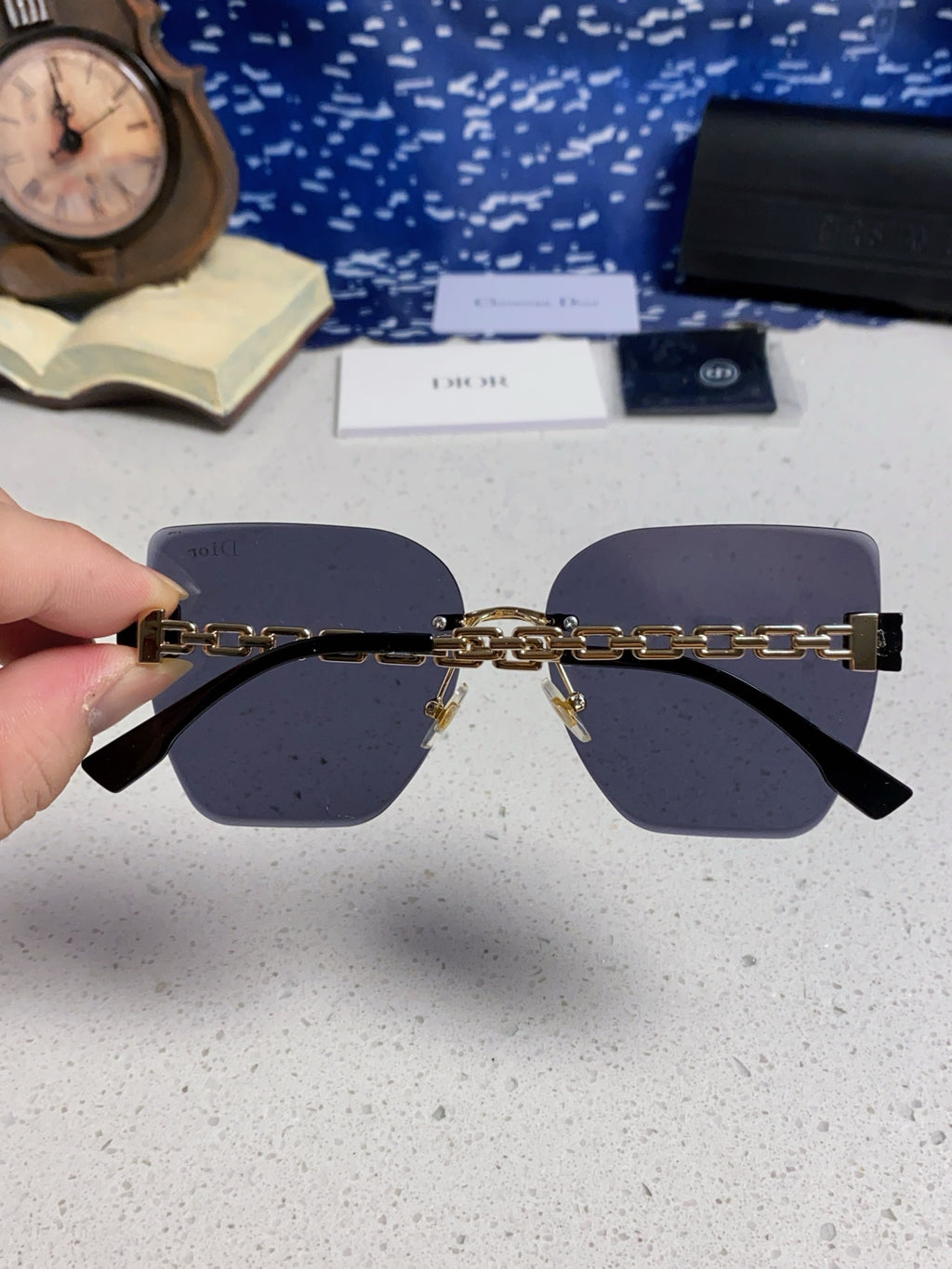 Dior Polarized Fashion Black Lens Sunglasses for Women - 449091 - detail image 5