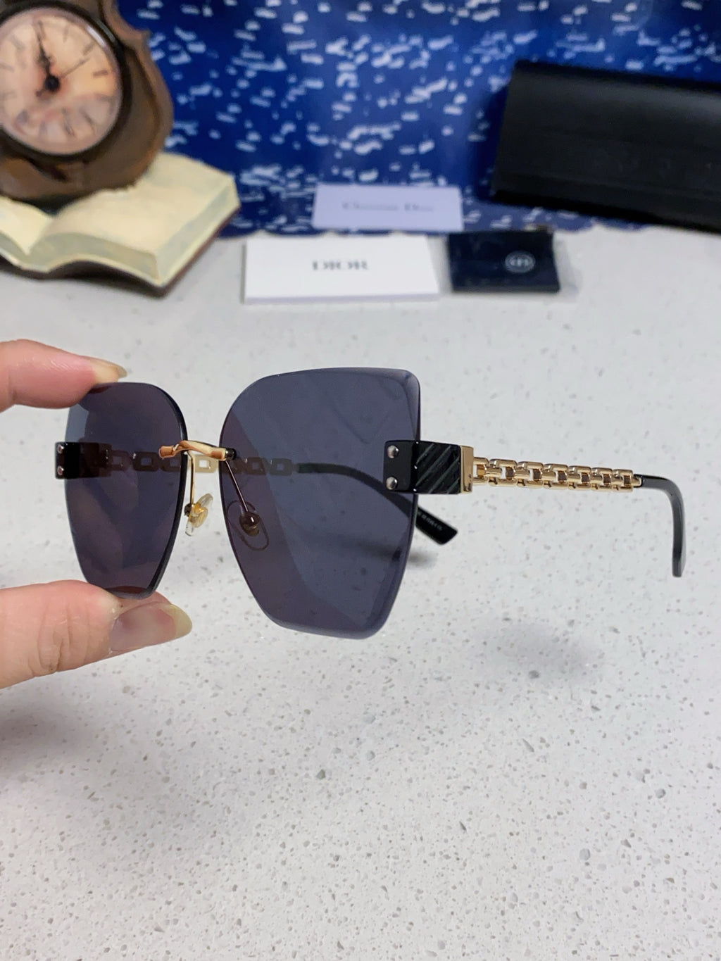 Dior Polarized Fashion Black Lens Sunglasses for Women - 449091 - detail image 6