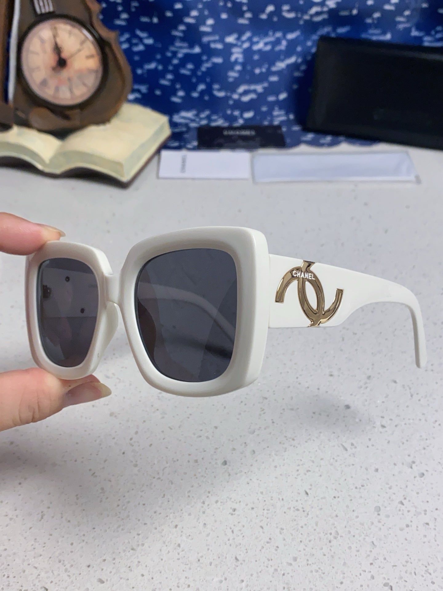 Chanel Square Silver Lens Sunglasses for Men & Women - 415289 - detail image 6