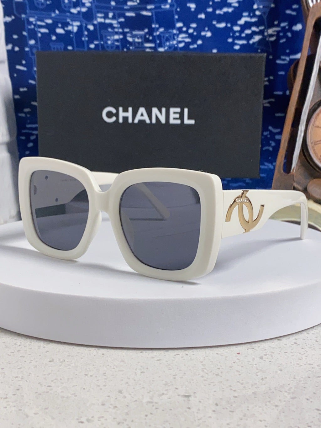 Chanel Square Silver Lens Sunglasses for Men & Women - 415289