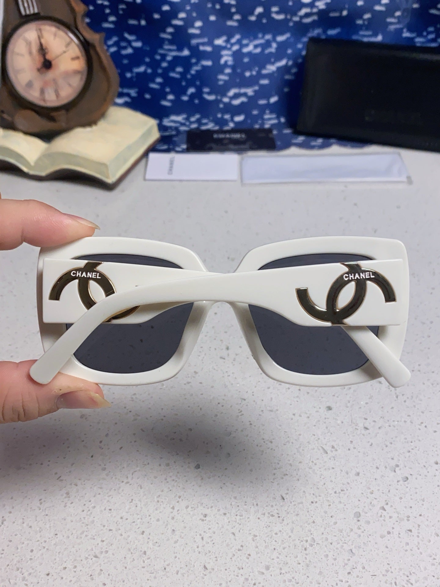 Chanel Square Silver Lens Sunglasses for Men & Women - 415289 - detail image 5