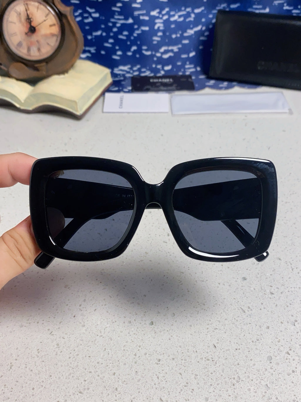 Chanel Square Gray Lens Sunglasses for Men & Women - 415291 - detail image 4