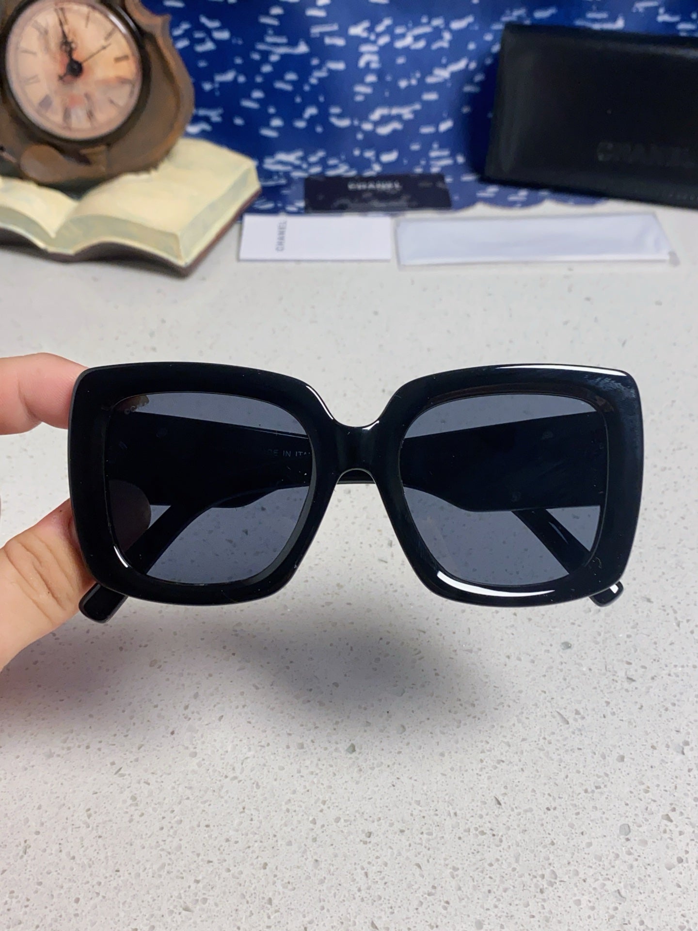 Chanel Square Gray Lens Sunglasses for Men & Women - 415291 - detail image 4