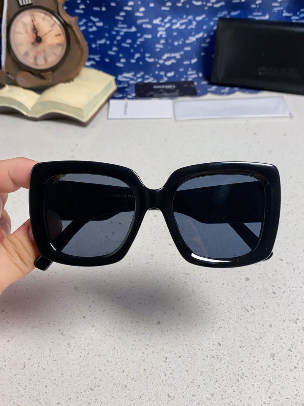 Chanel Square Blue Lens Sunglasses for Men & Women - 415292 - detail image 4