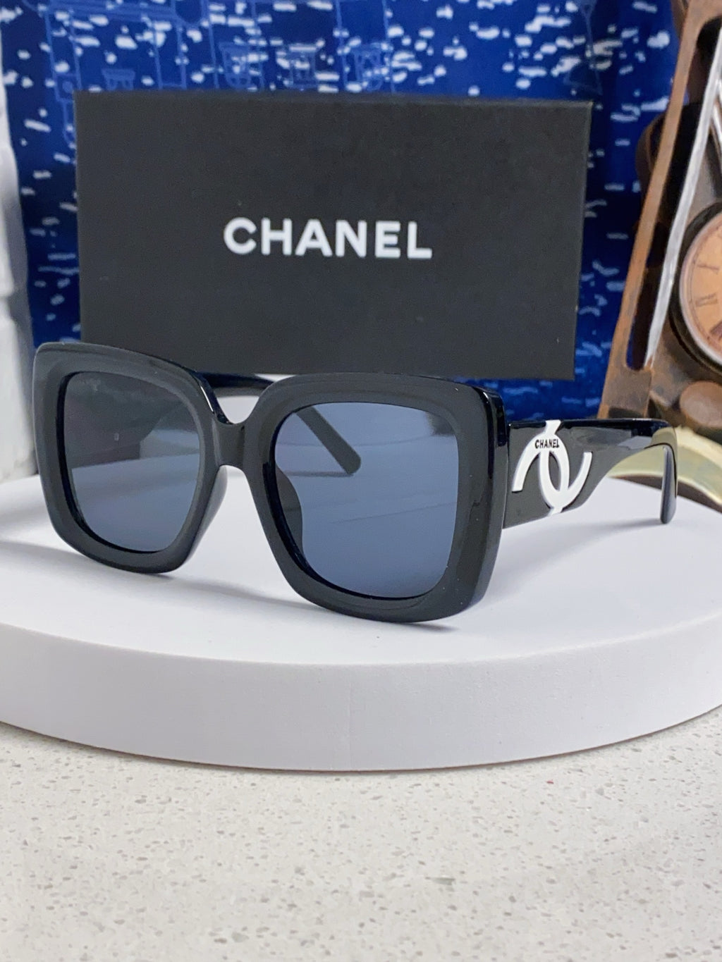 Chanel Square Blue Lens Sunglasses for Men & Women - 415292