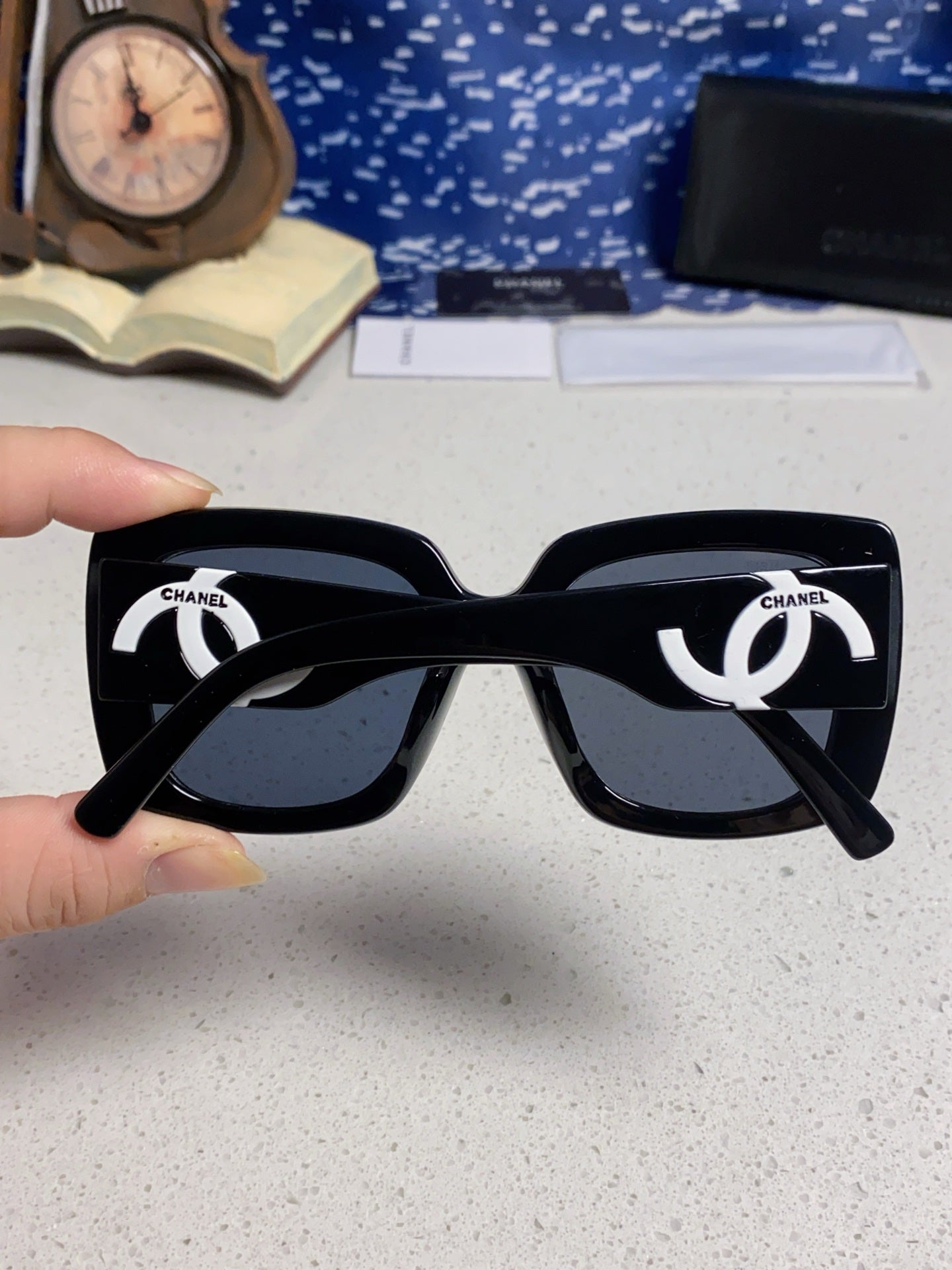 Chanel Square Blue Lens Sunglasses for Men & Women - 415292 - detail image 5