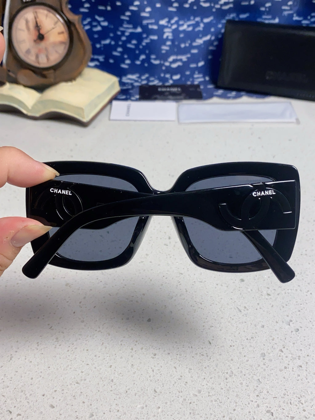Chanel Square Gray Lens Sunglasses for Men & Women - 415291 - detail image 5