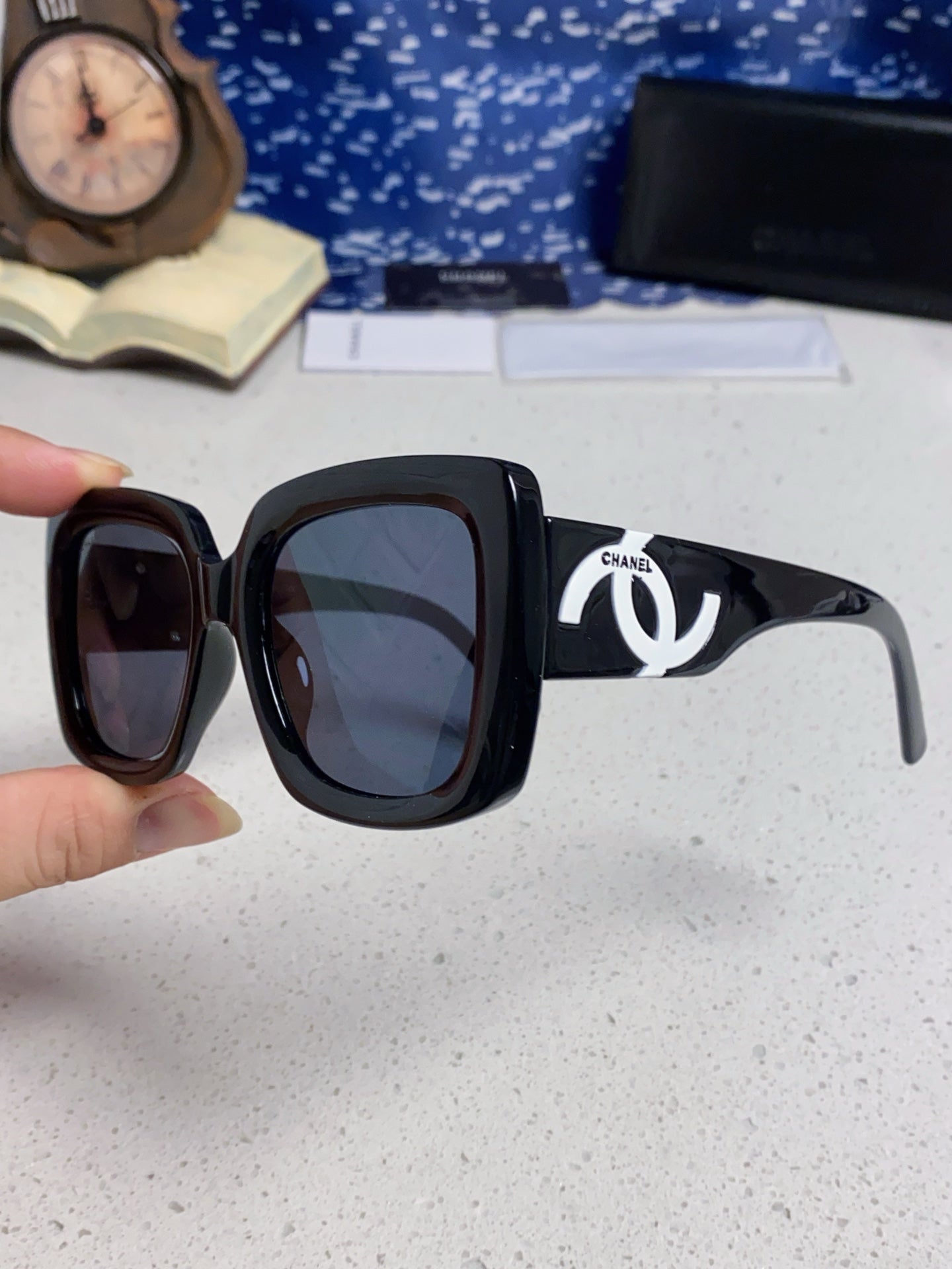 Chanel Square Blue Lens Sunglasses for Men & Women - 415292 - detail image 6