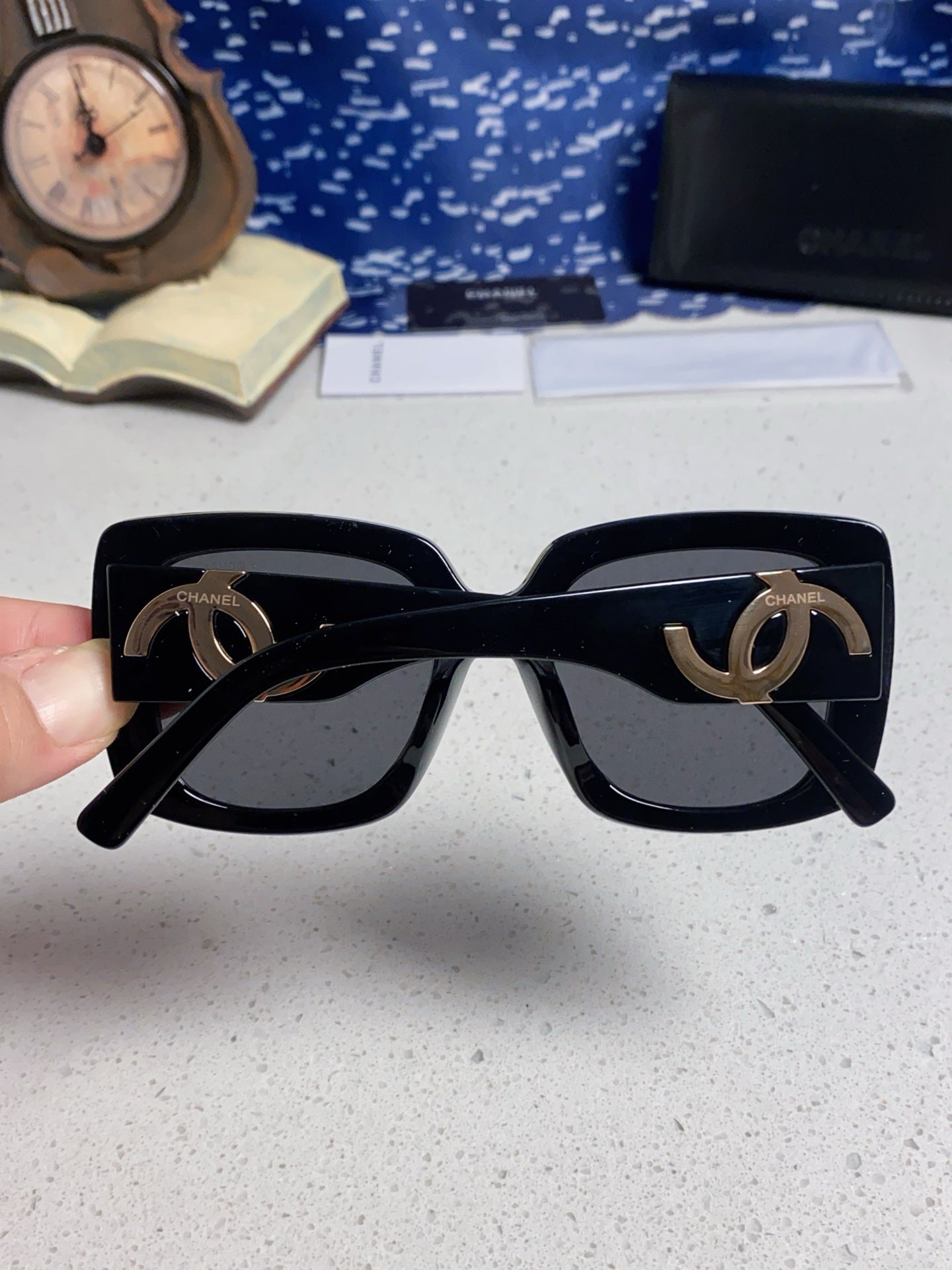 Chanel Square Gray Lens Sunglasses for Men & Women - 415293 - detail image 5