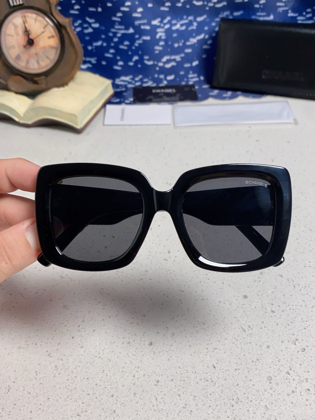 Chanel Square Gray Lens Sunglasses for Men & Women - 415293 - detail image 4