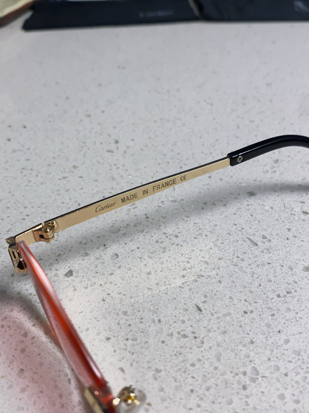 Cartier Lightweight Metal Rimless Silver Lens Sunglasses for Women - 449439 - detail image 8