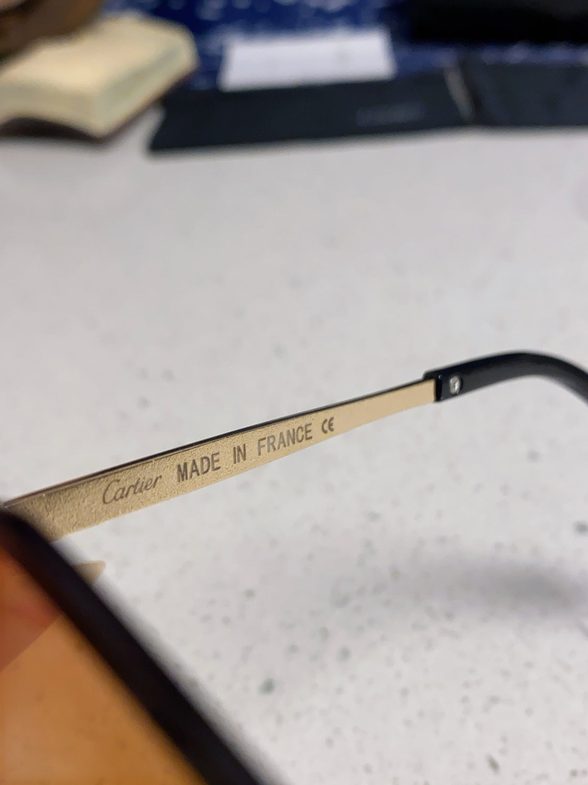 Cartier Lightweight Metal Rimless Gold Lens Sunglasses for Women - 415849 - detail image 8