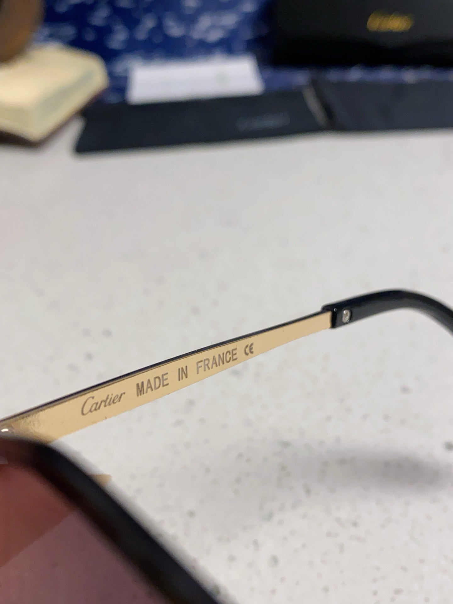 Cartier Lightweight Metal Rimless Silver Lens Sunglasses for Women - 415851 - detail image 8