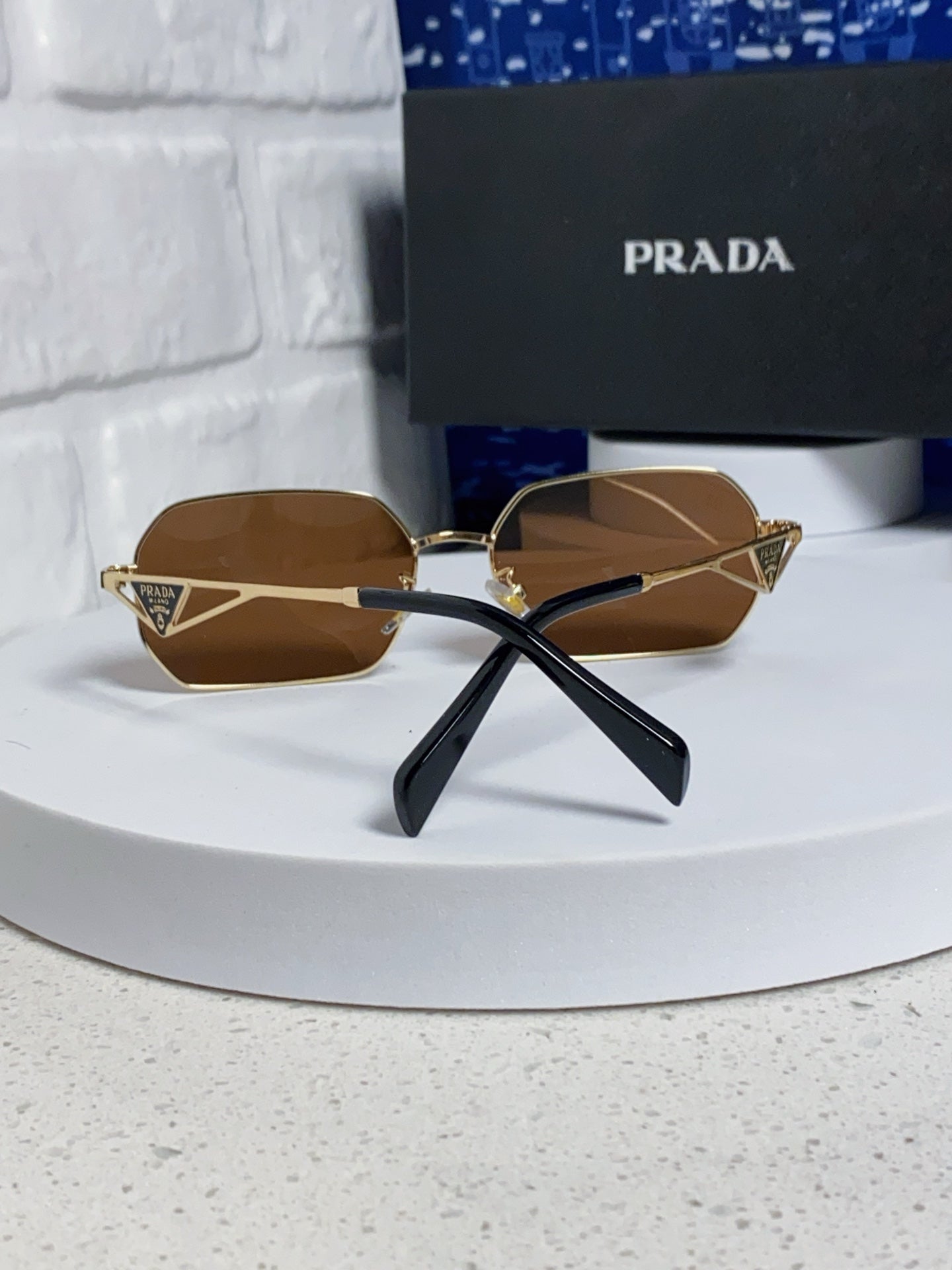 Prada A51S Fashion Brown Lens Sunglasses for Men & Women - detail image 3