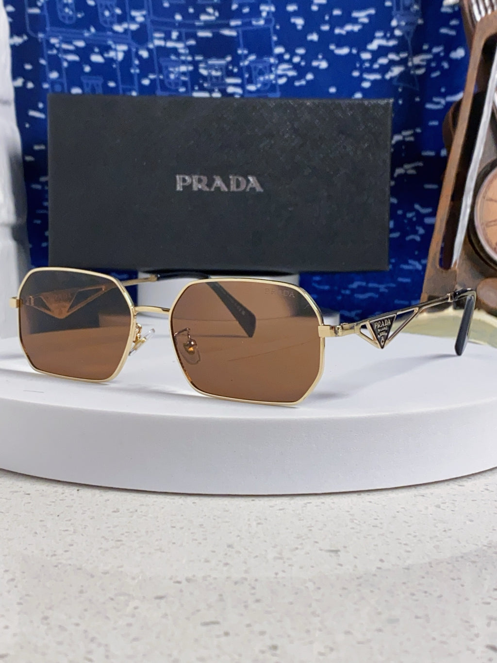 Prada A51S Fashion Brown Lens Sunglasses for Men & Women