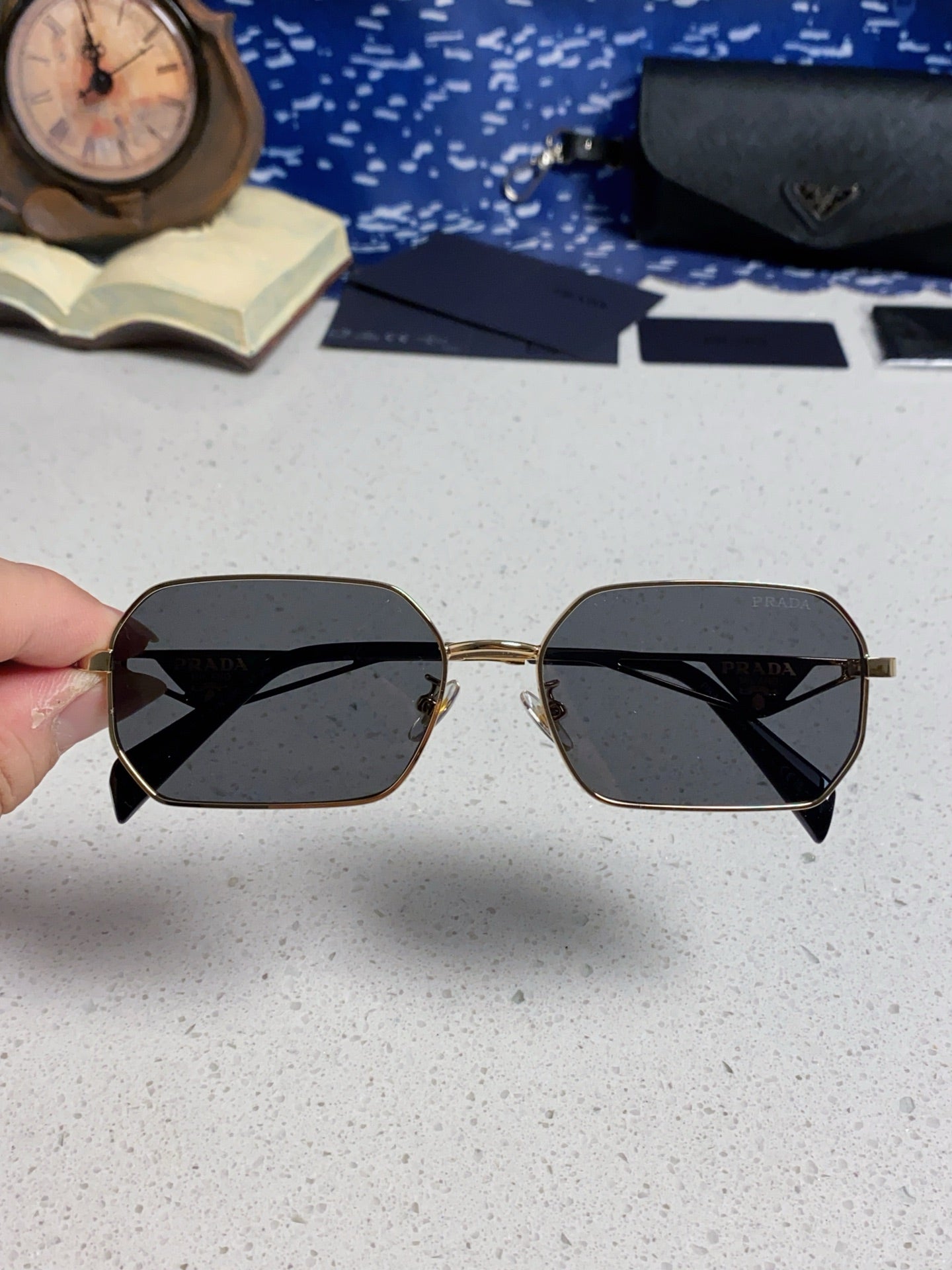 Prada A51S Fashion Silver Lens Sunglasses for Men & Women - detail image 4