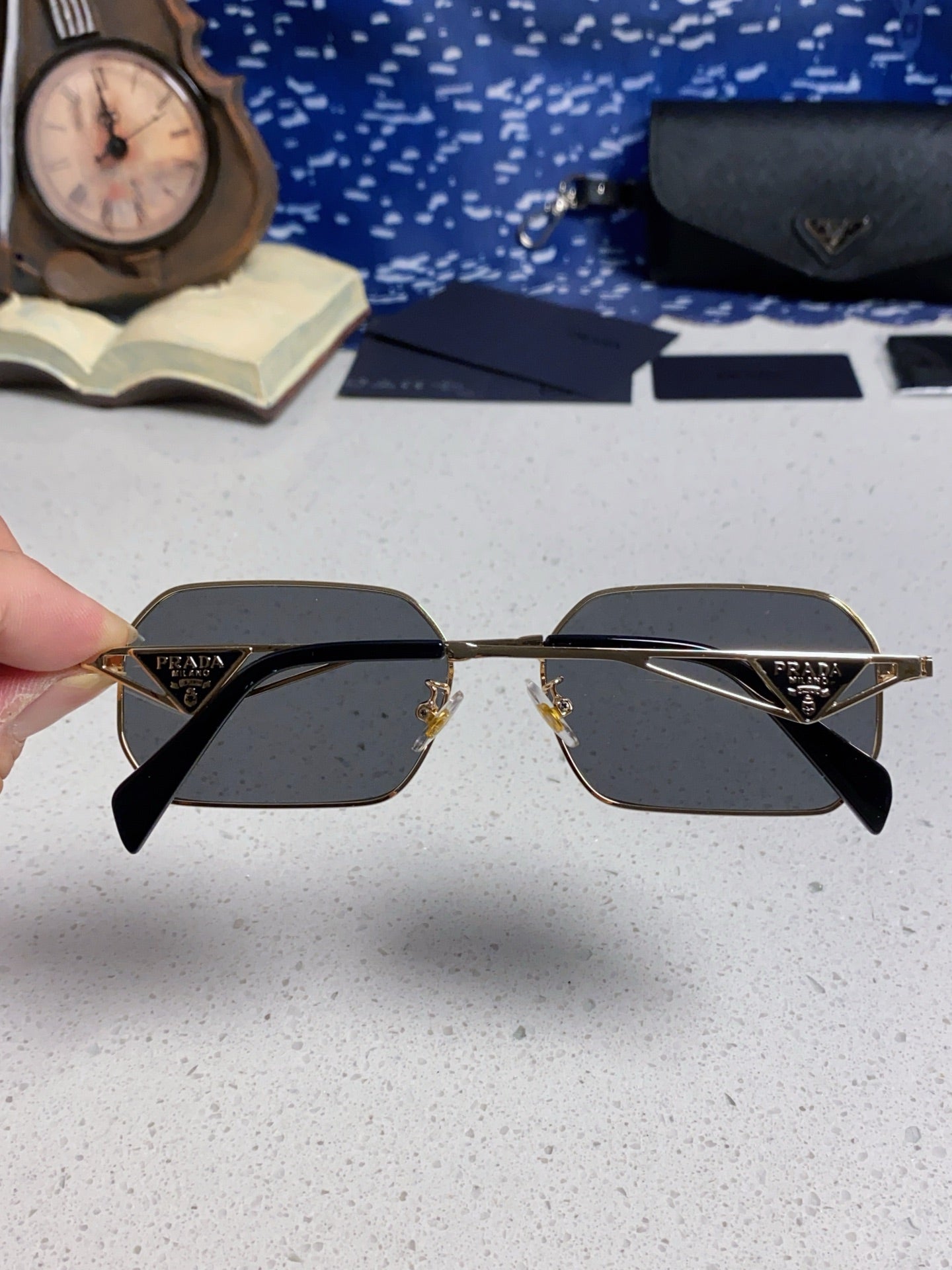 Prada A51S Fashion Silver Lens Sunglasses for Men & Women - detail image 5
