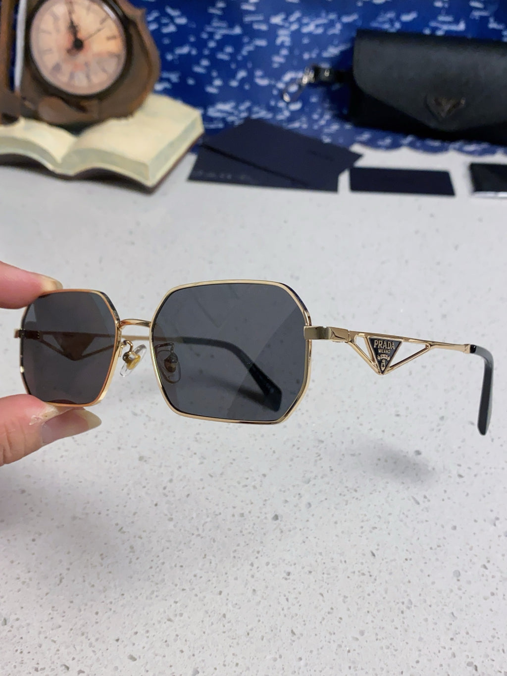 Prada A51S Fashion Silver Lens Sunglasses for Men & Women - detail image 6