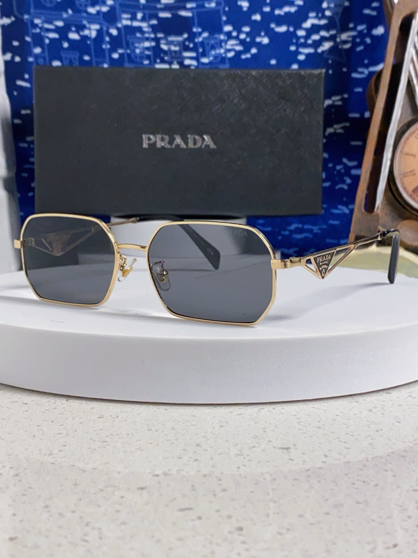 Prada A51S Fashion Silver Lens Sunglasses for Men & Women