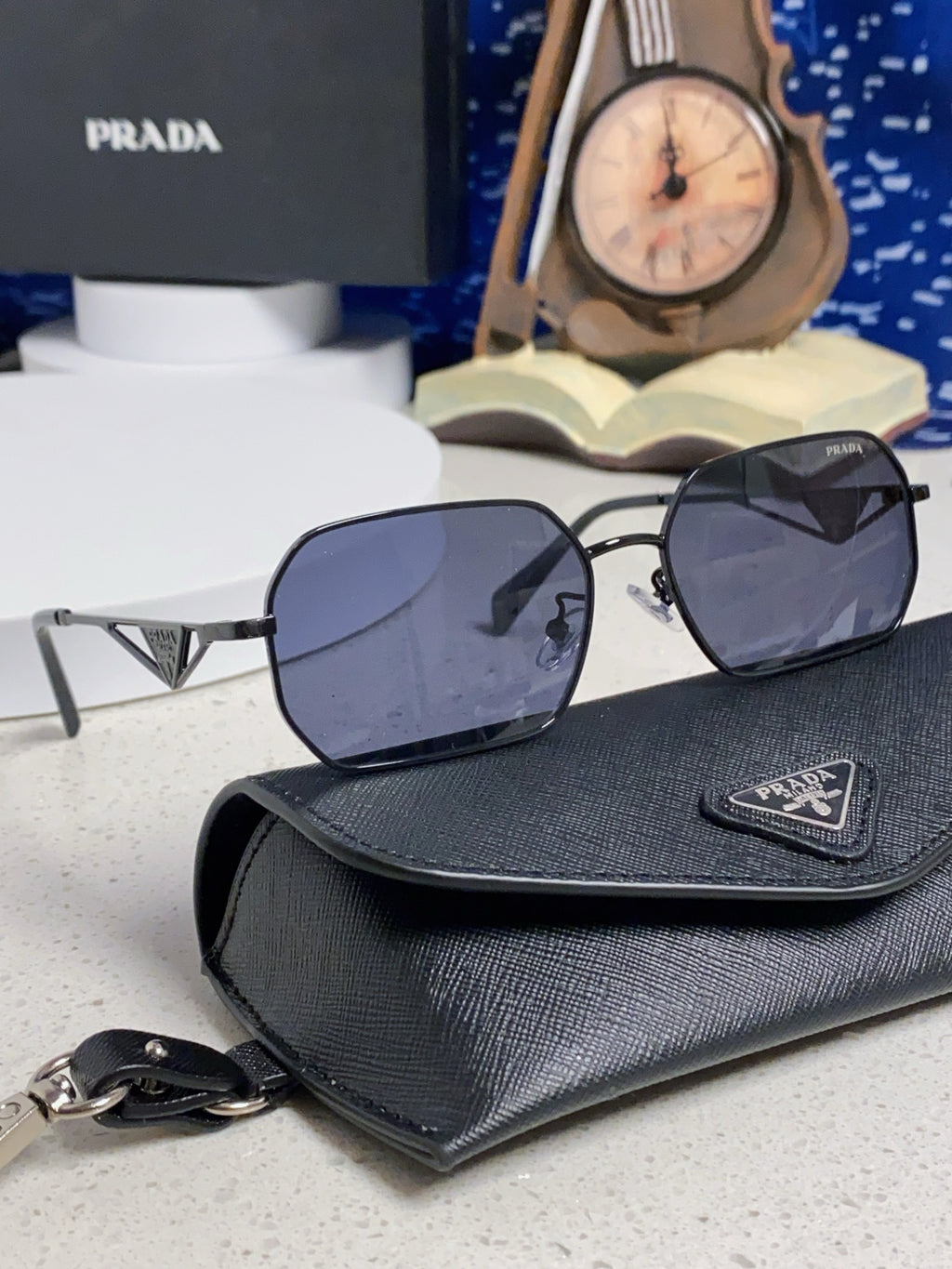 Prada A51S Fashion Blue Lens Sunglasses for Men & Women - detail image 10