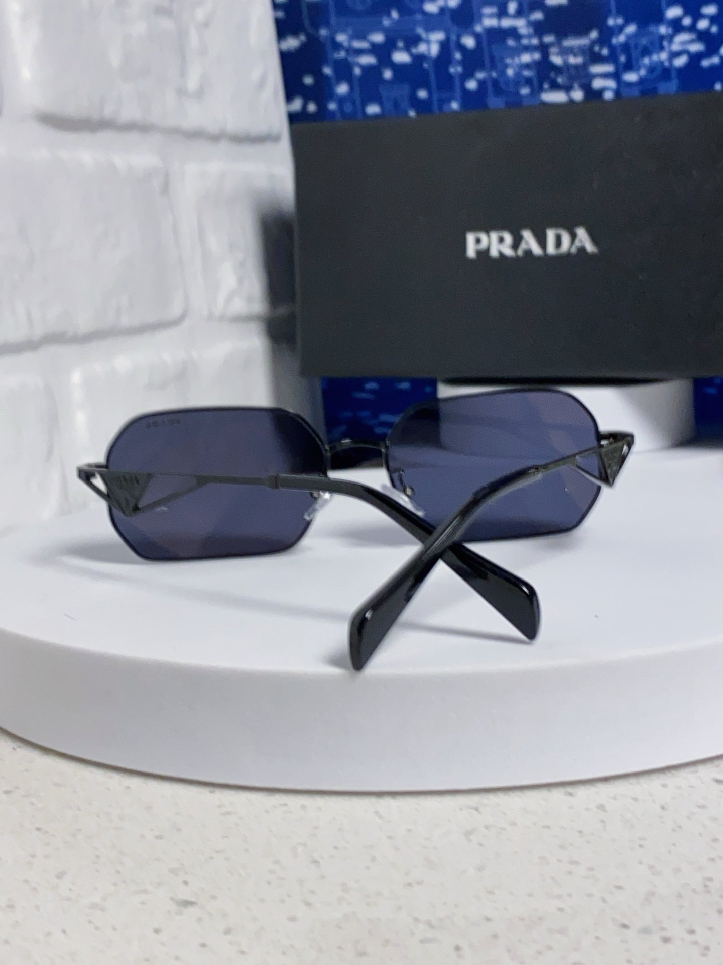 Prada A51S Fashion Blue Lens Sunglasses for Men & Women - detail image 3