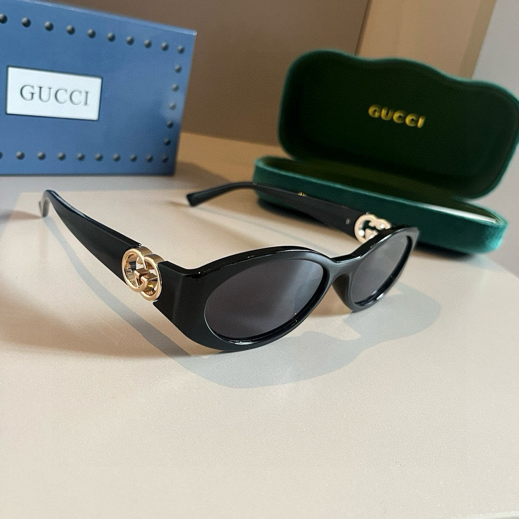 Gucci GG1662SA Slim Black Lens Sunglasses for Men & Women - 398453