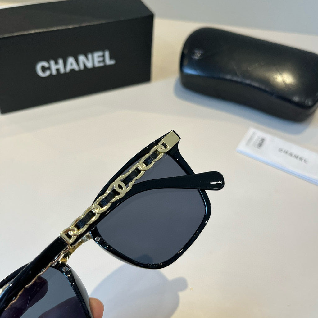 Chanel Oversized Black Lens Sunglasses for Men & Women - 358029 - detail image 8