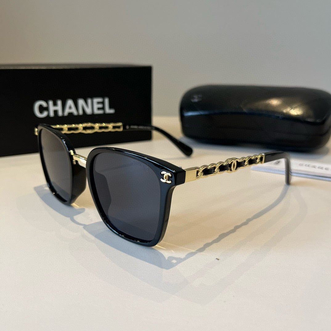 Chanel Oversized Black Lens Sunglasses for Men & Women - 358029 - detail image 3