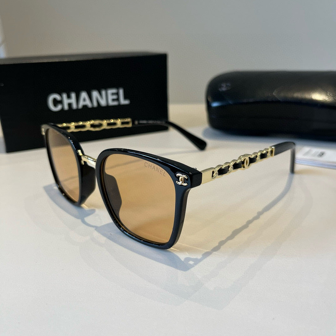 Chanel Oversized Gold Lens Sunglasses for Men & Women - 358030 - detail image 3