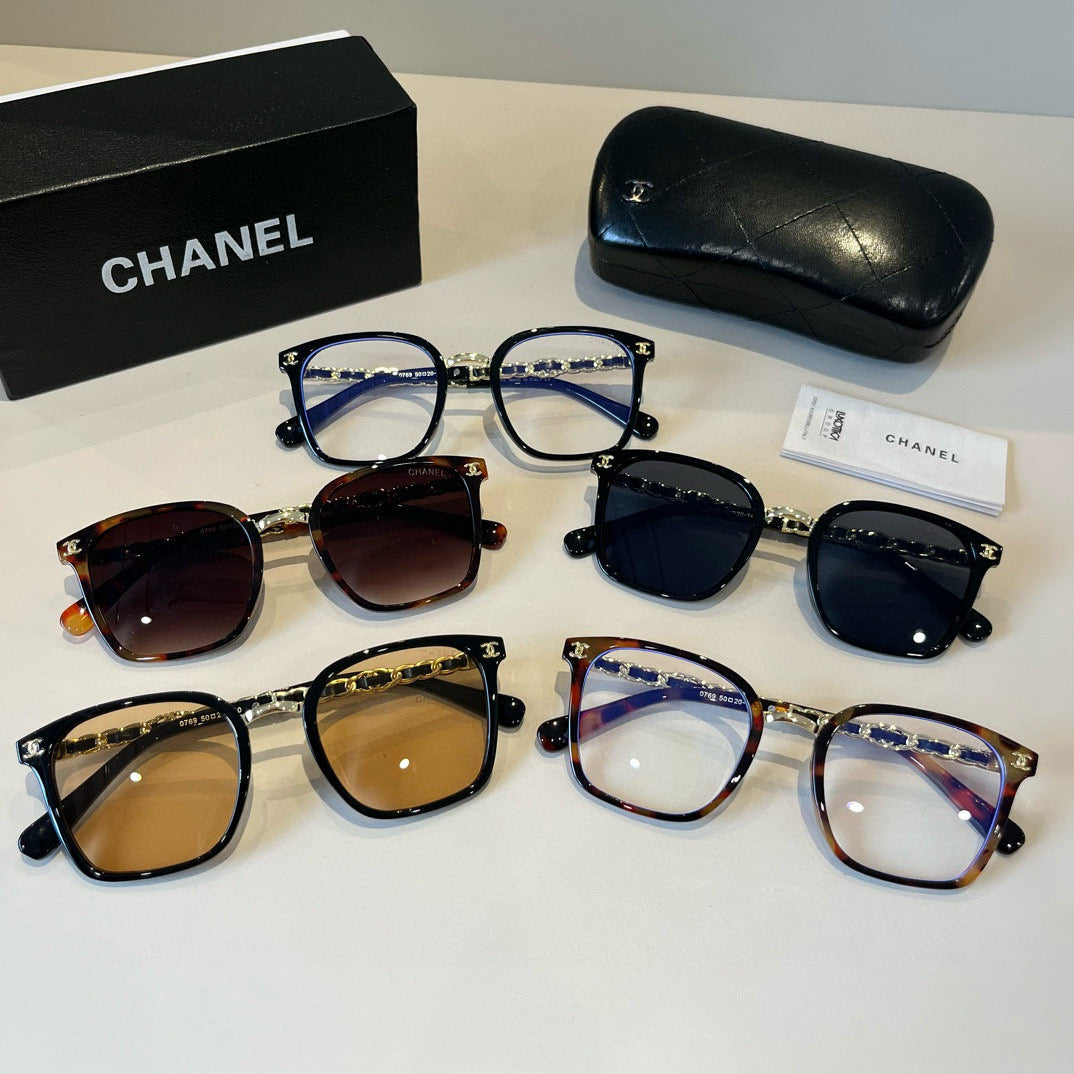 Chanel Oversized Gold Lens Sunglasses for Men & Women - 493480 - detail image 12