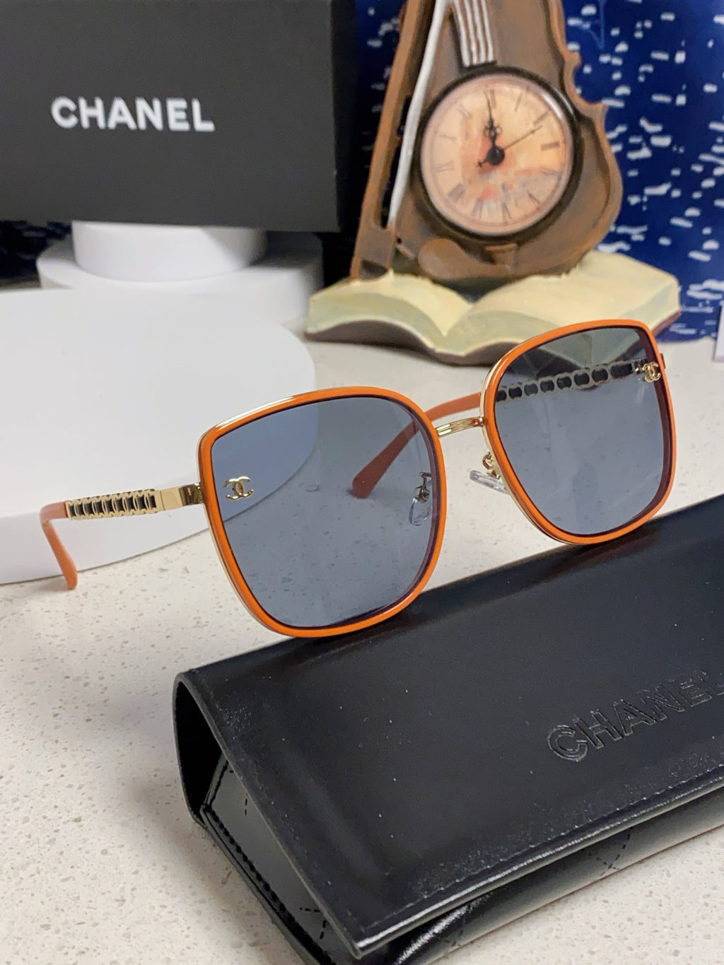 Chanel Fashion Blue Lens Sunglasses for Women - detail image 9