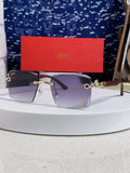 Cartier Lightweight Rimless Silver Lens Sunglasses for Men & Women - 998241