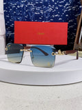 Cartier Lightweight Rimless Blue Lens Sunglasses for Men & Women - 998239