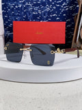 Cartier Lightweight Rimless Blue Lens Sunglasses for Men & Women - 487374