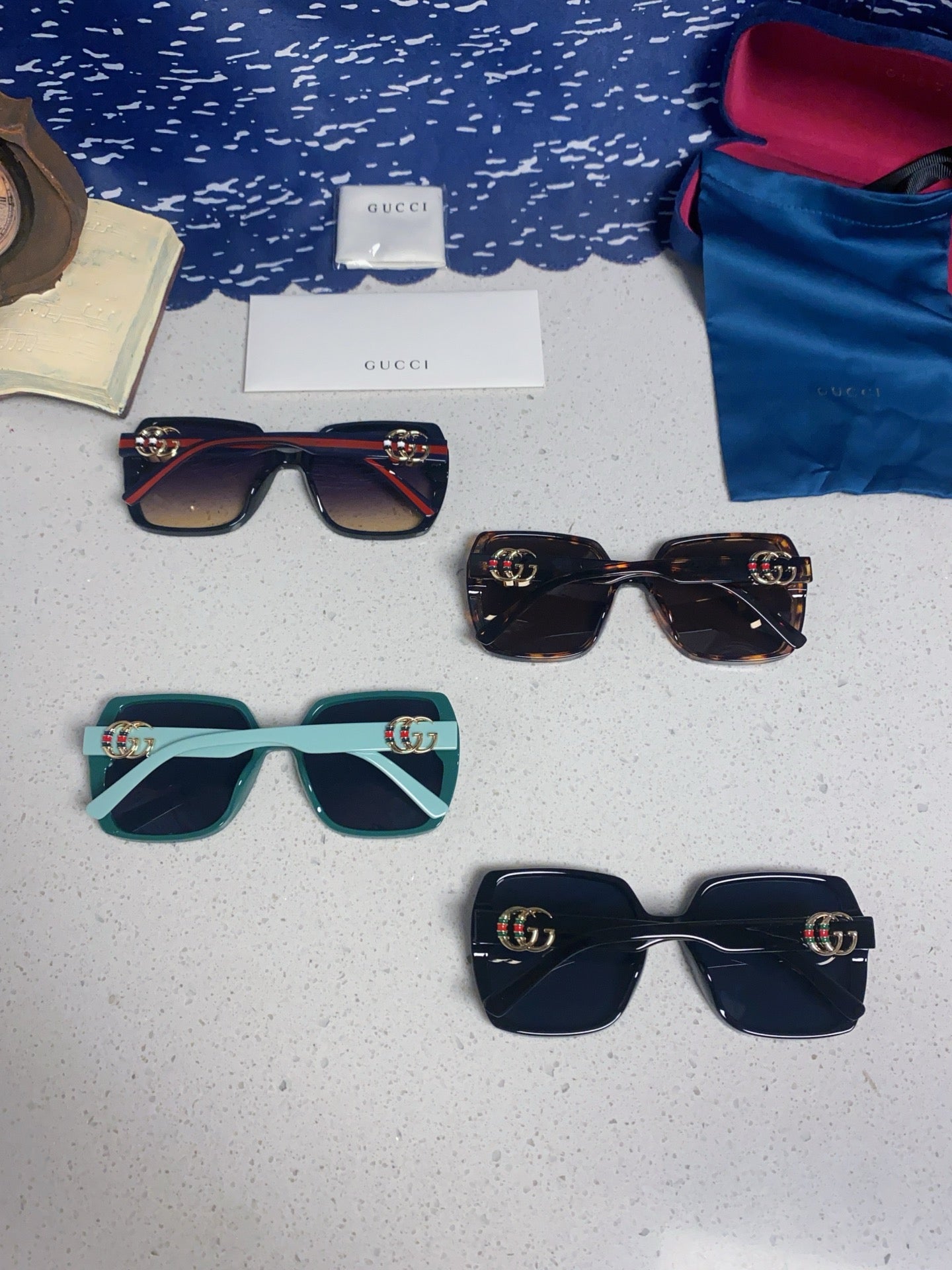 Gucci Fashion Blue Lens Sunglasses for Women - 493287 - detail image 11
