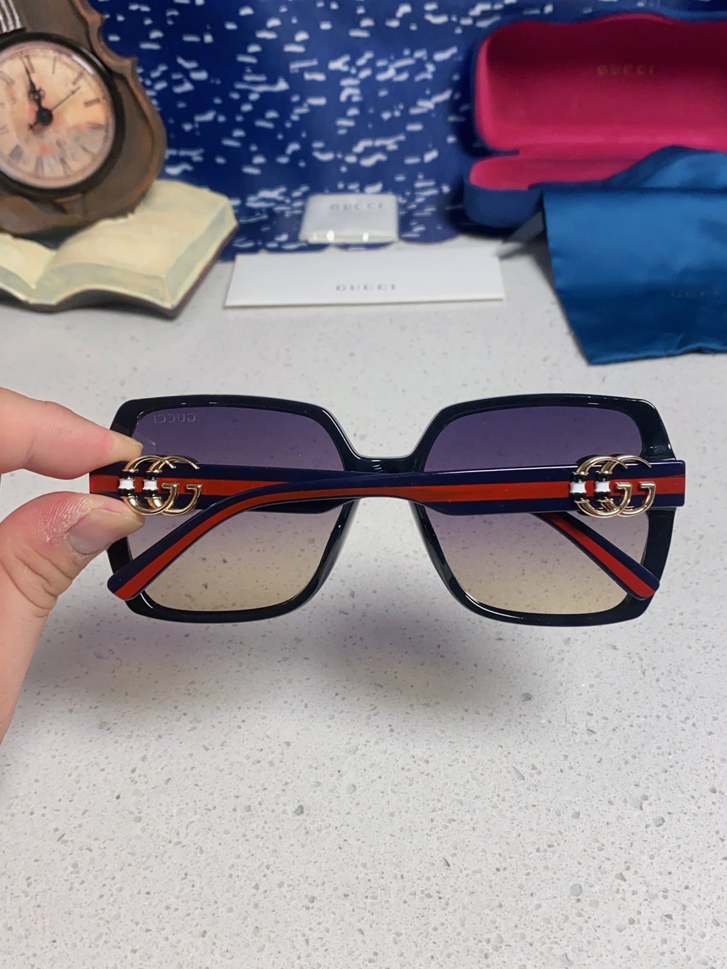 Gucci Fashion Blue Lens Sunglasses for Women - 493286 - detail image 5