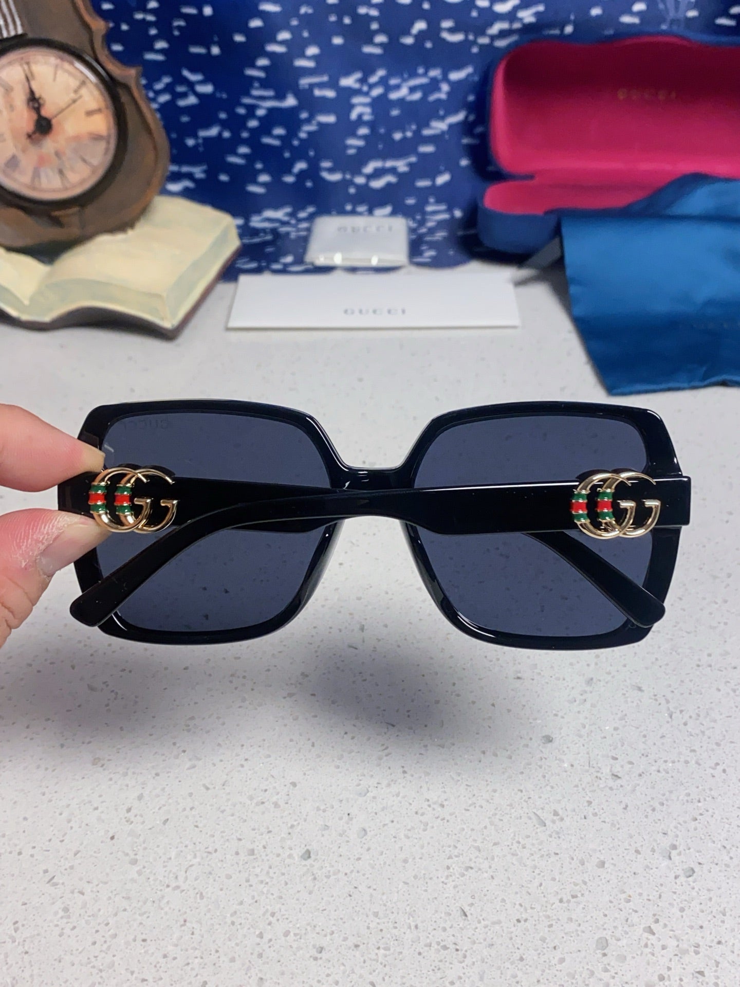 Gucci Fashion Blue Lens Sunglasses for Women - detail image 5