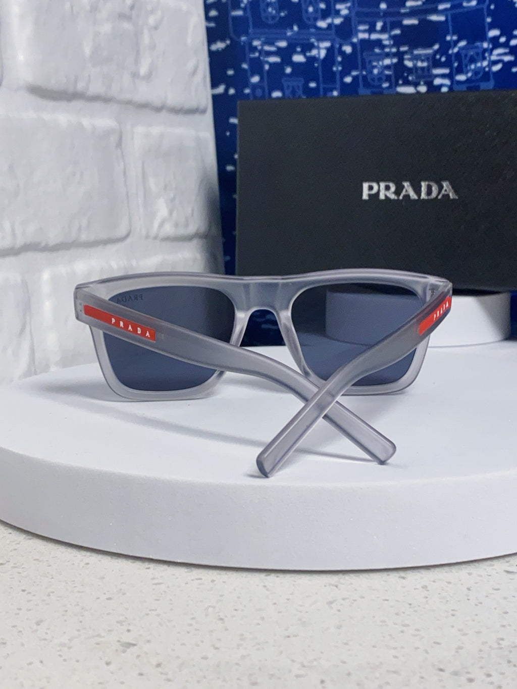 Prada Square Blue Lens Sunglasses for Men & Women - 358459 - detail image 3
