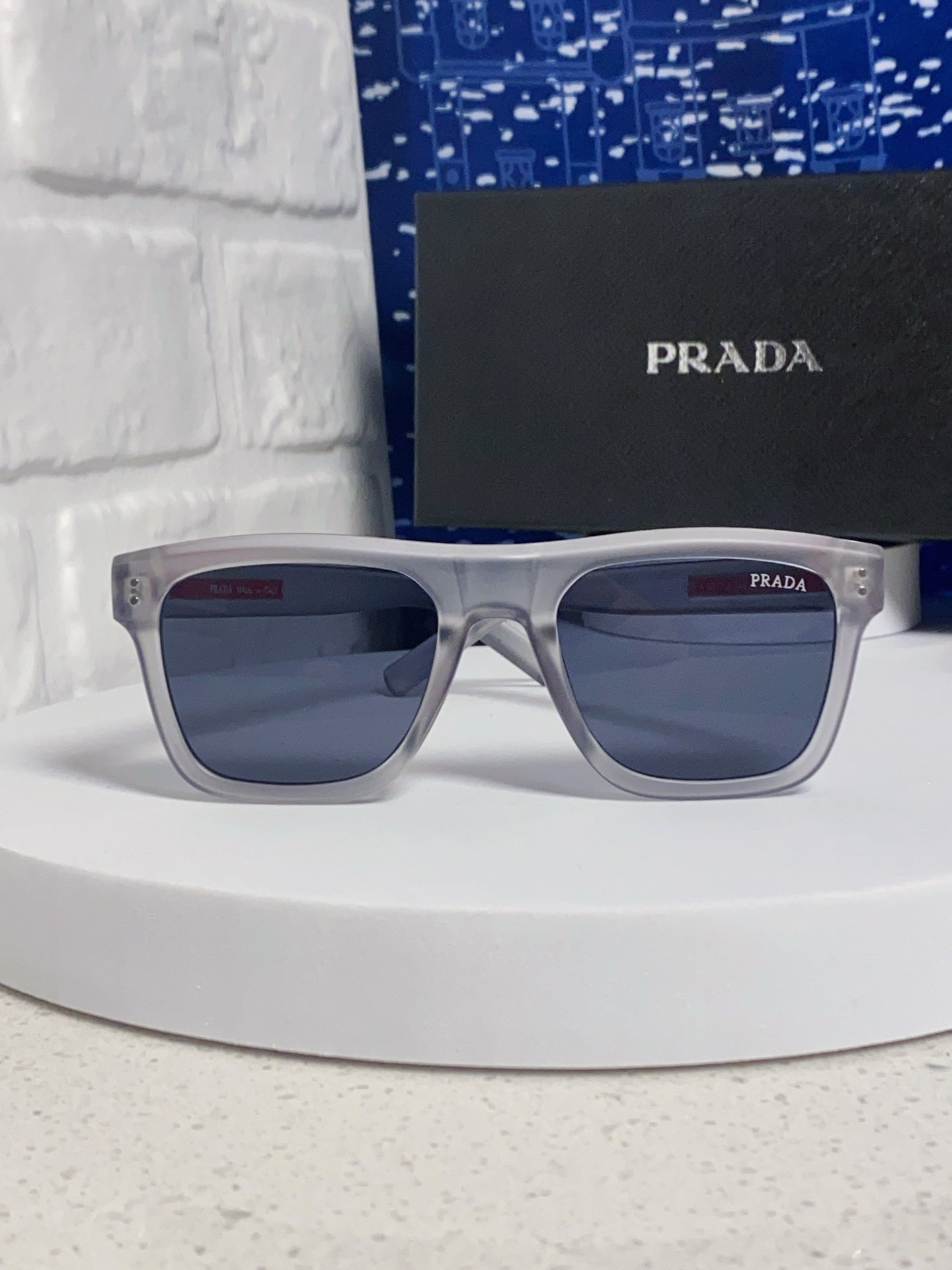 Prada Square Blue Lens Sunglasses for Men & Women - 487016 - detail image 2